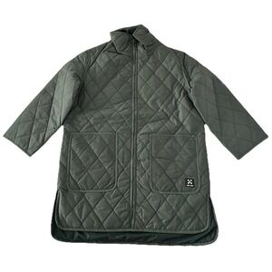 WE-AR4 Reversible Burb Coat S Dark Military Green Limonta Quilted‎ Insulated NEW